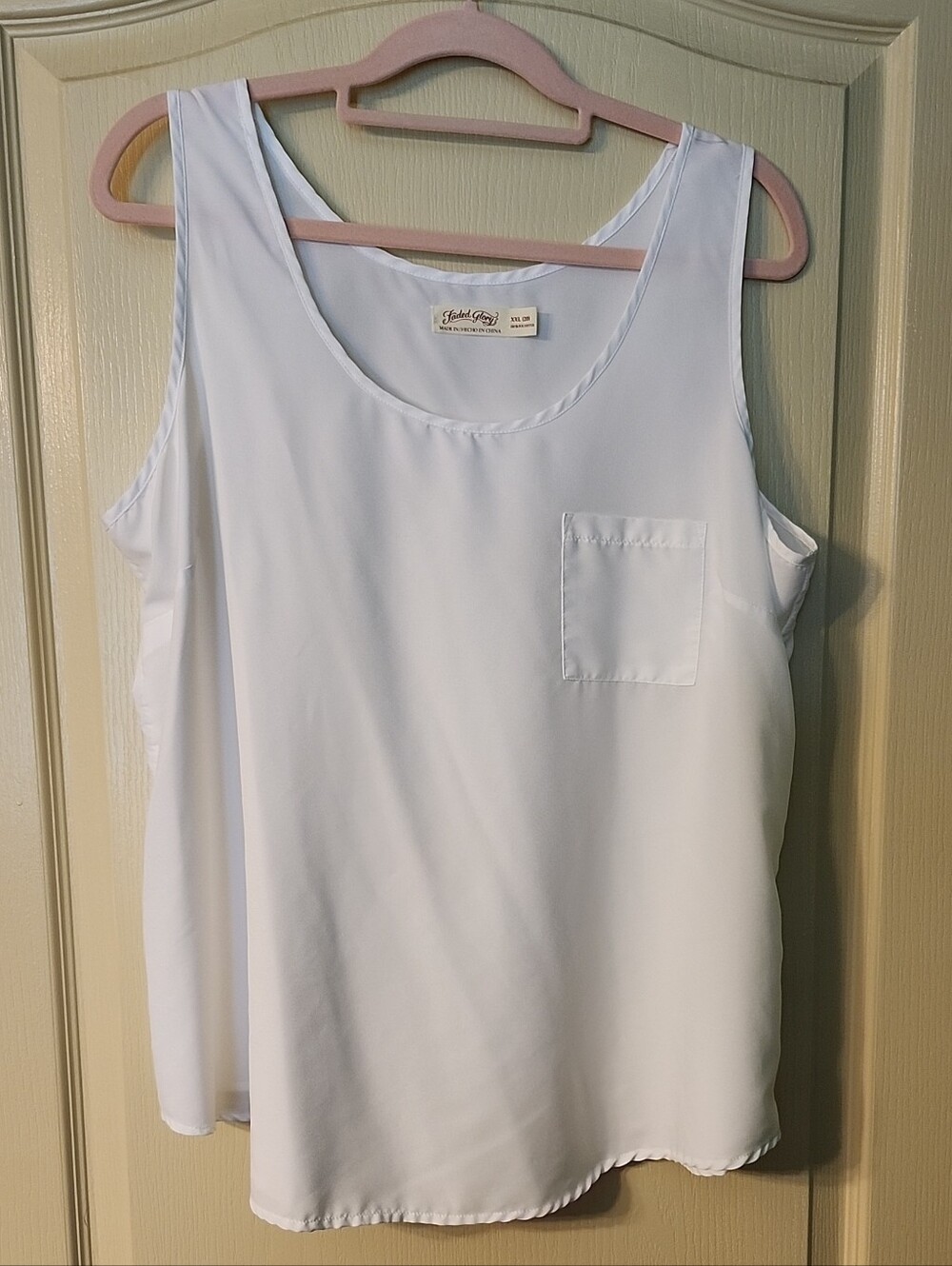 Faded Glory Women's White Tank Top Blouse